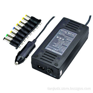 90W Universal Charger for Home and Car Use with 8 Tips Connectors